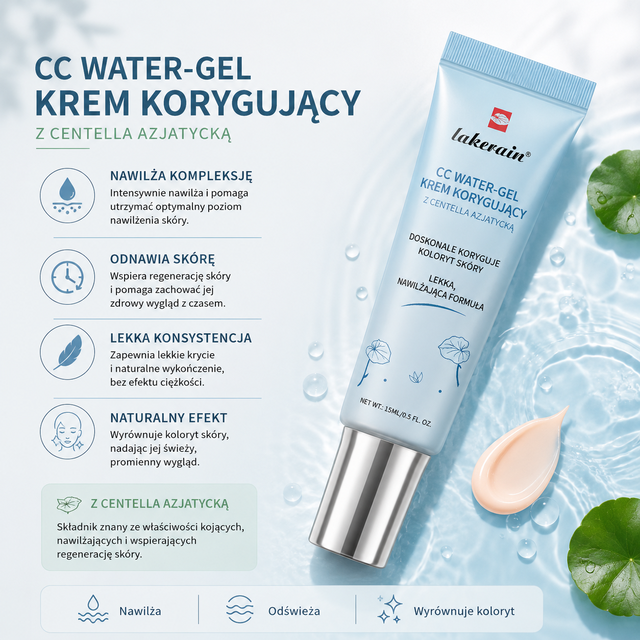 Erborian CC Cream Koreański Podkład Kameleon o Wysokim Kryciu z Efektem Glow