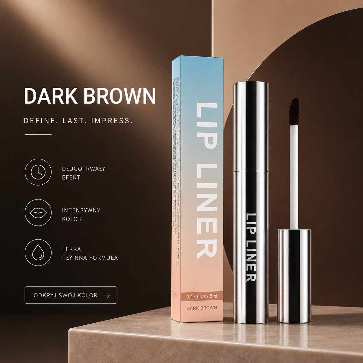 Peel Off Lip Liner – Wodoodporna Płynna Pomadka do Ust 5ml Long Lasting & Moisturizing