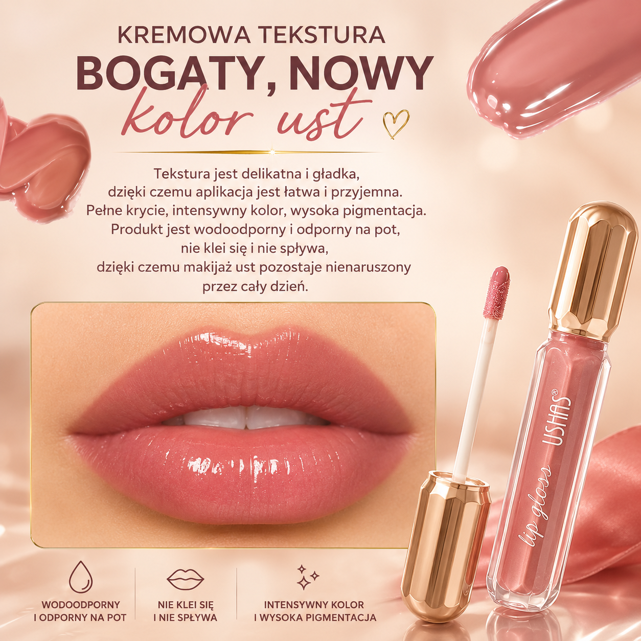 Błyszczyk do Ust Mirror Pearl – Efekt Lustrzanego Połysku i Perłowego Blasku