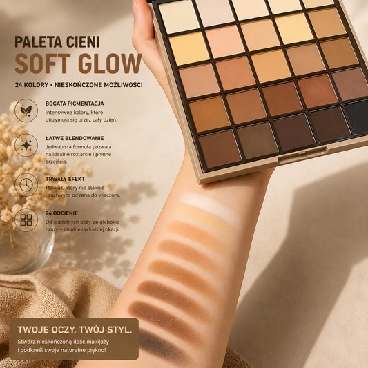 Paleta 25 Cieni do Powiek Nude & Chocolate – Matowe i Błyszczące Odcienie