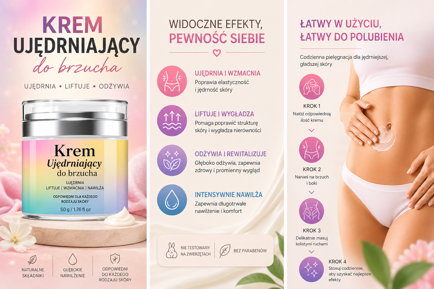 ENVISHA Krem Ujędrniający do Brzucha i Nóg 50 g