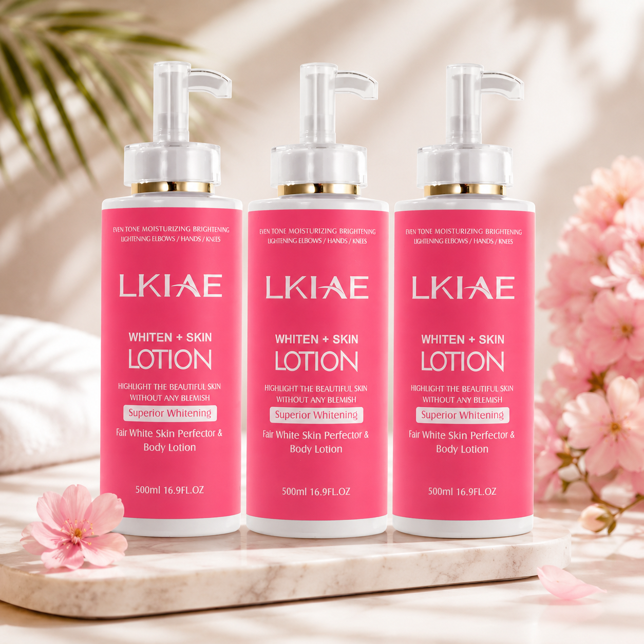 LKIAE Fair White Body Lotion 500 ml – Rozświetlający balsam do ciała i twarzy