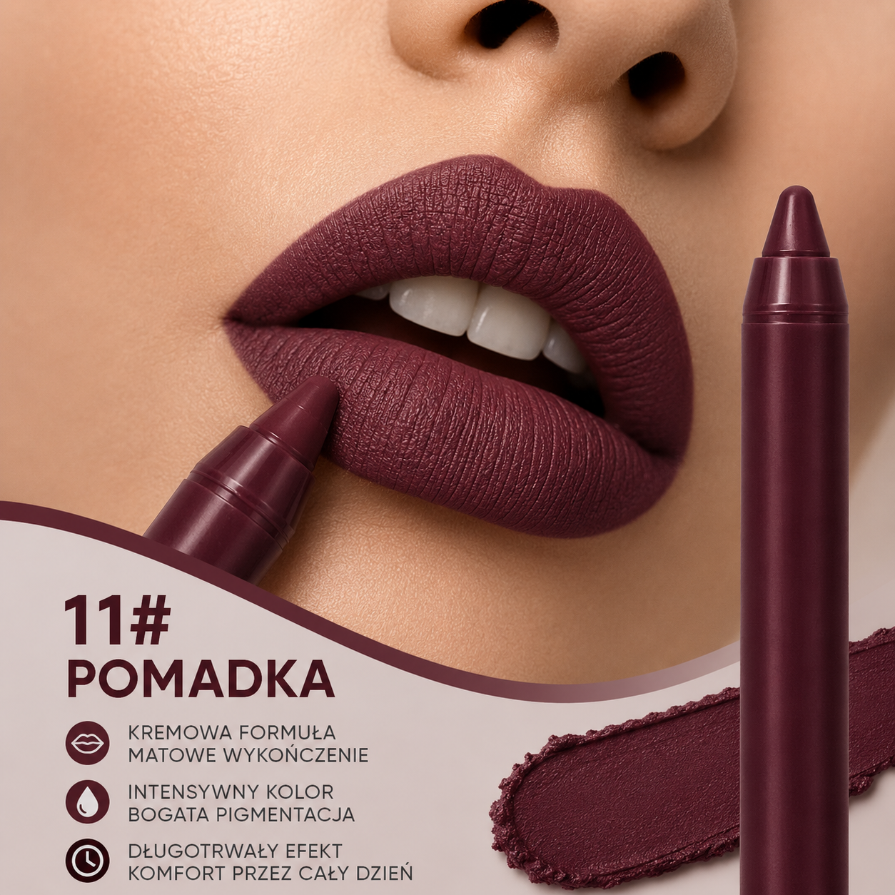 Trwała konturówka do ust waterproof – pełniejsze usta i matowy efekt