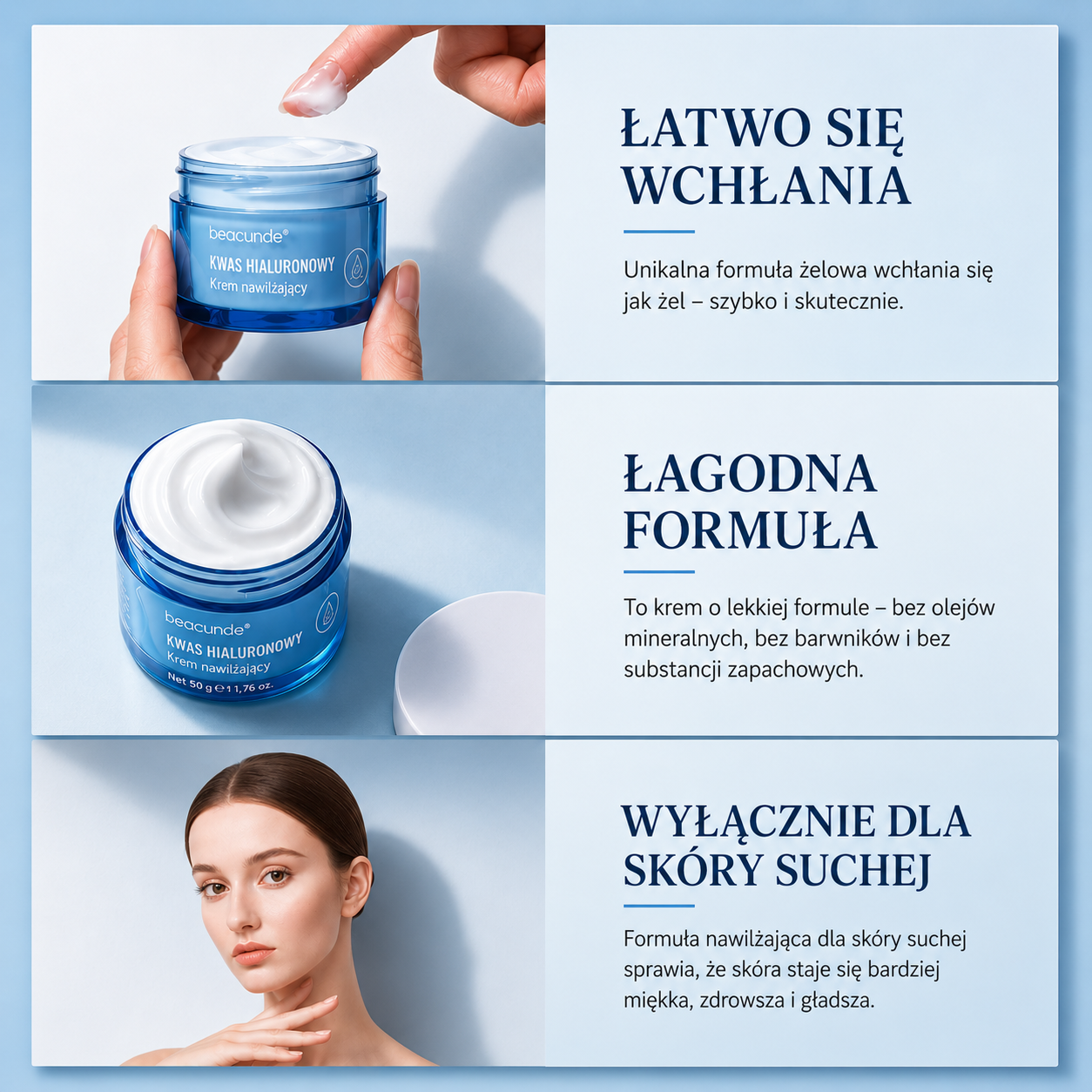 Hyalu-Gel 24H Żelowy Krem Nawilżający z Kwasem Hialuronowym do Skóry Bardzo Suchej (50g)
