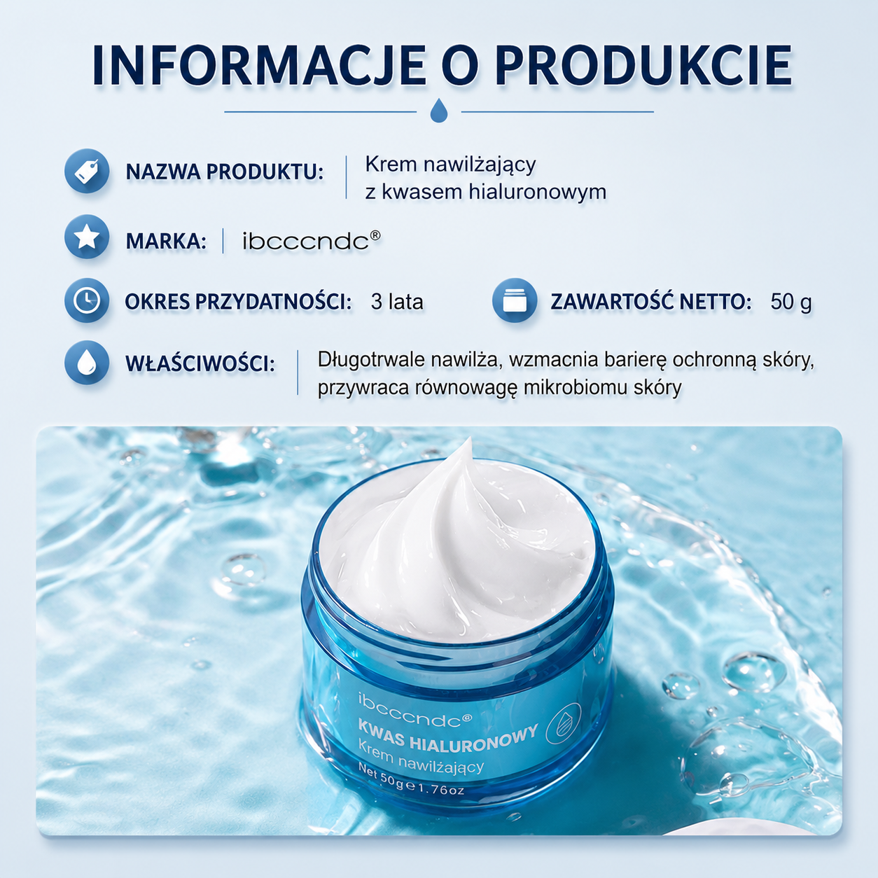 Hyalu-Gel 24H Żelowy Krem Nawilżający z Kwasem Hialuronowym do Skóry Bardzo Suchej (50g)