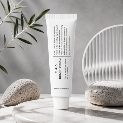 345 Soothing Cream  Koreański Krem Łagodzący i Nawilżający do Twarzy oraz Punktowy na Niedoskonałości