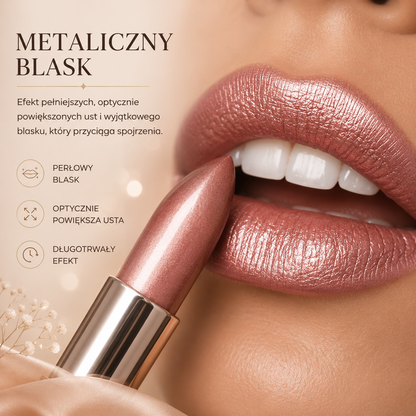 KAFURUX Metallic Lipstick – Brokatowa Pomadka z Efektem Metalicznego Blasku