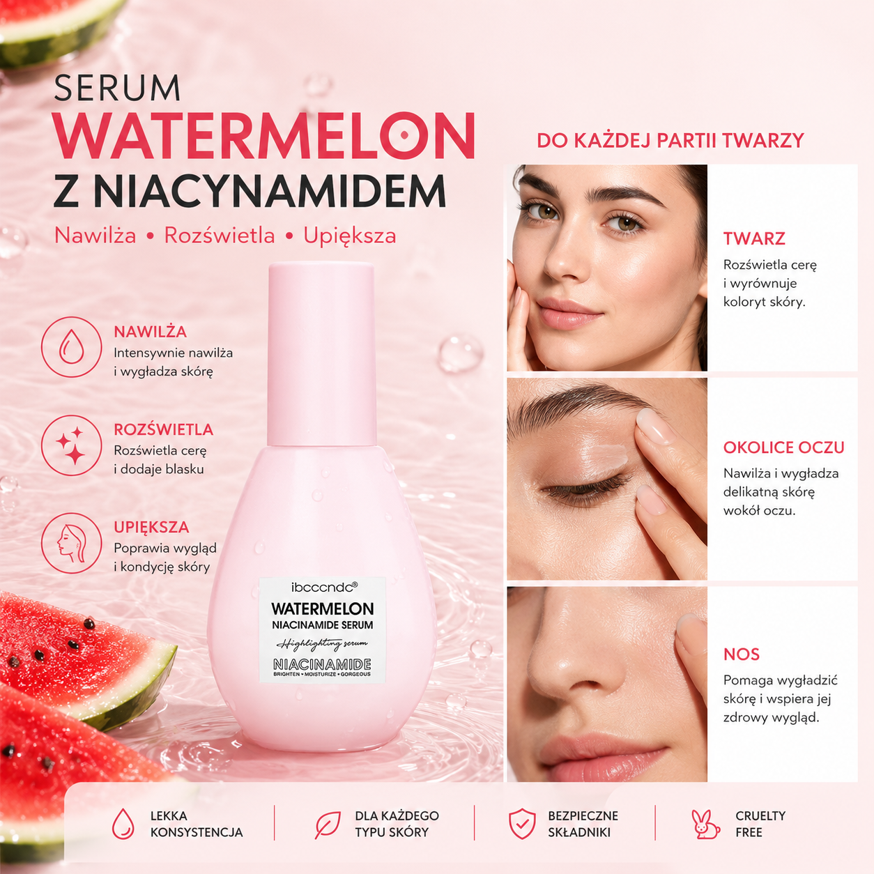 Watermelon Glow Niacinamide Dew Drops – Serum Rozświetlające i Baza pod Makijaż 75 ml
