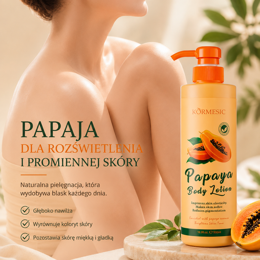 Papaya Glow Body Lotion 500 ml – Nawilżający Balsam do Ciała z Papają - Wygładza i Odżywia Skórę
