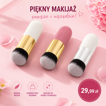 Pędzel do podkładu i korektora Flat Chubby – precyzyjna aplikacja BB, CC i Foundation