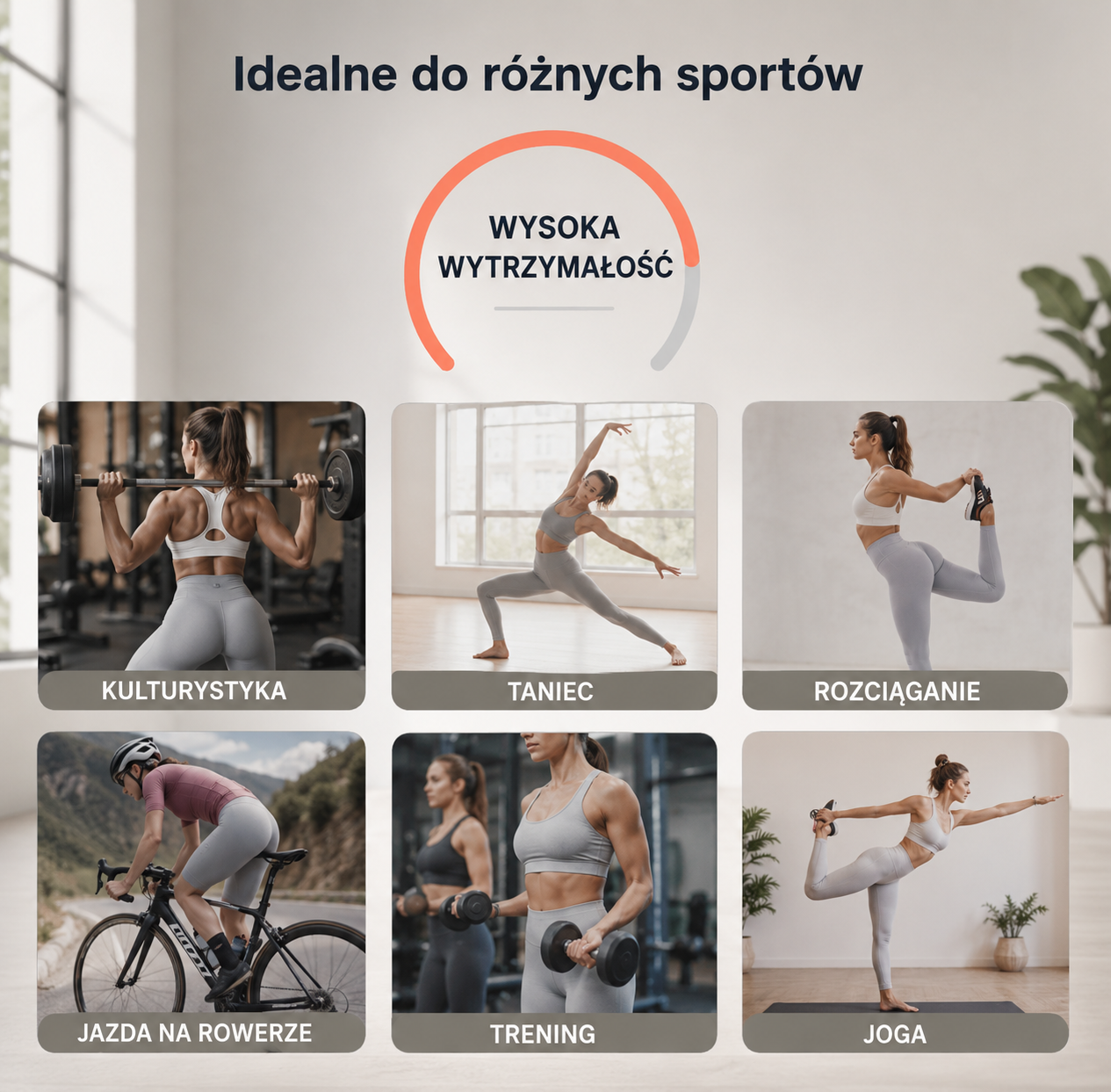 Damskie Legginsy Sportowe Push Up z Kieszenią Wysoki Stan - Bezszwowe Legginsy do Jogi i Fitness