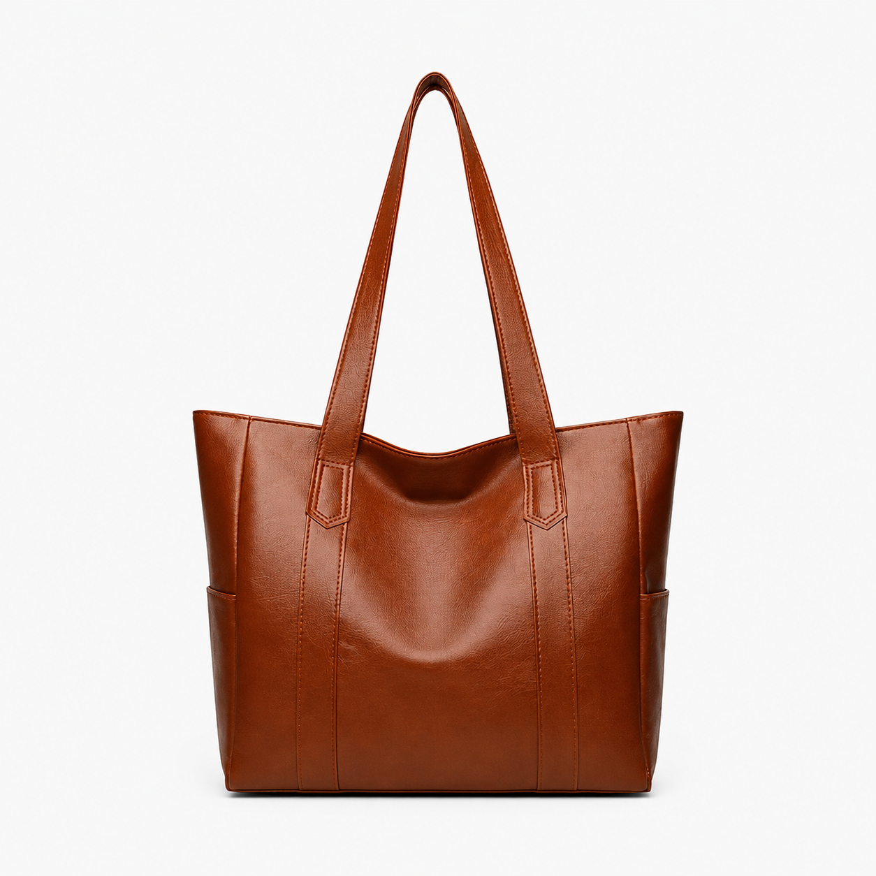 Torebka damska Vintage XXL – pojemna shopperka na ramię z zamkiem