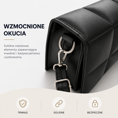 Torebka damska na ramię i crossbody z ekoskóry – elegancka pikowana listonoszka z uchwytem