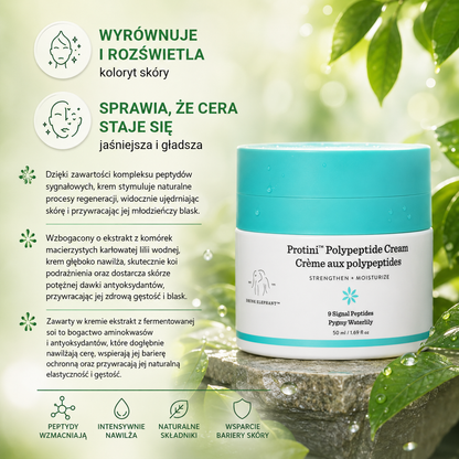 Peptydowy krem ujędrniający do twarzy – długotrwałe nawilżenie, anti-aging, 50ml
