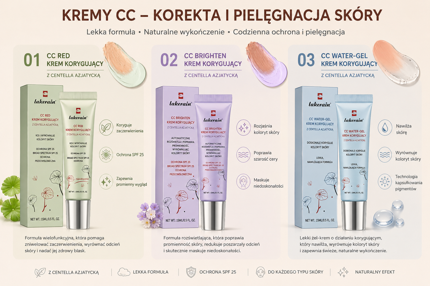 Erborian CC Cream Koreański Podkład Kameleon o Wysokim Kryciu z Efektem Glow