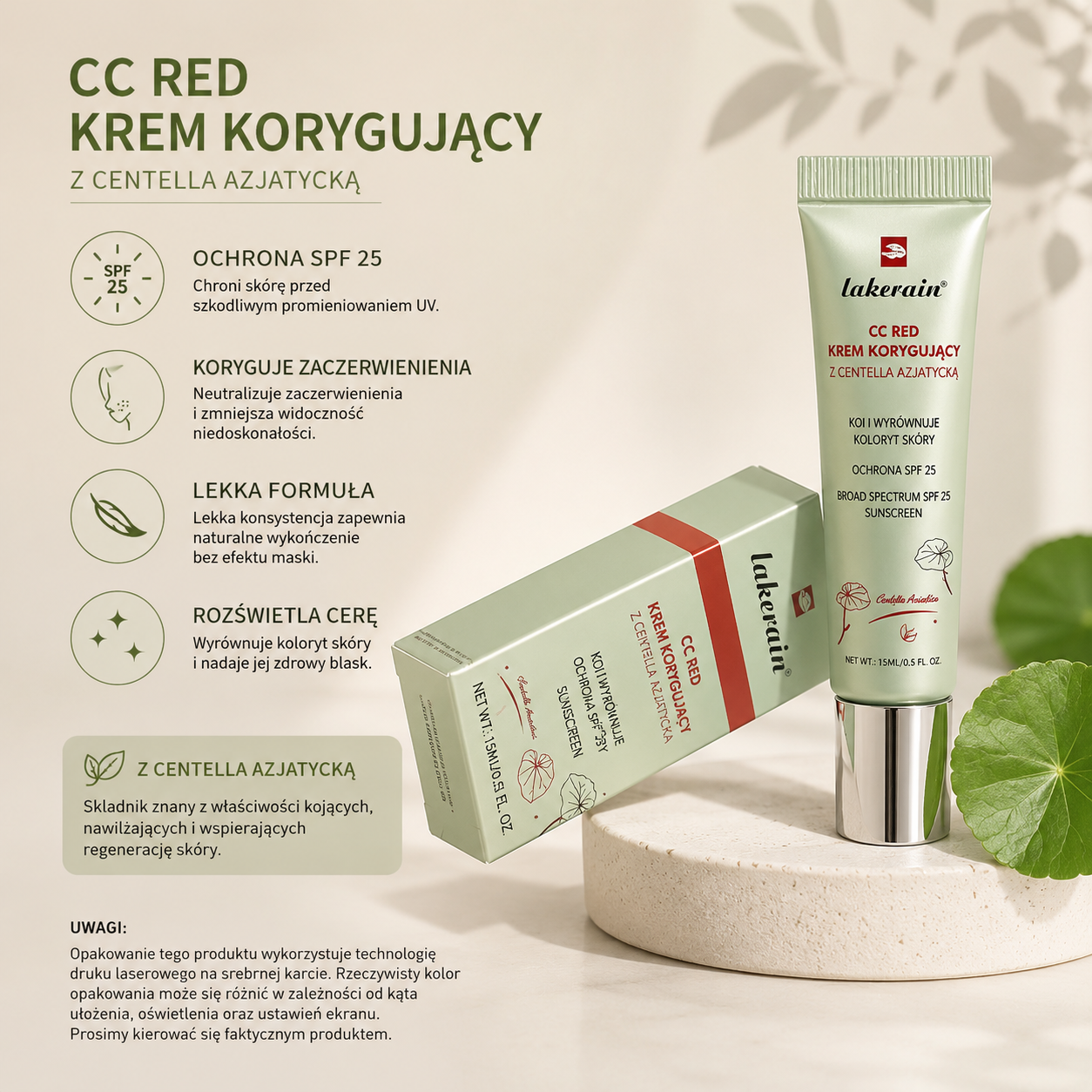 Erborian CC Cream Koreański Podkład Kameleon o Wysokim Kryciu z Efektem Glow
