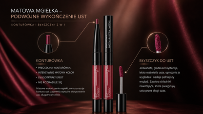 Ultra Precyzyjna Wodoodporna Konturówka do Ust – Trwały Pigment & Idealny Kontur  16 Kolorów