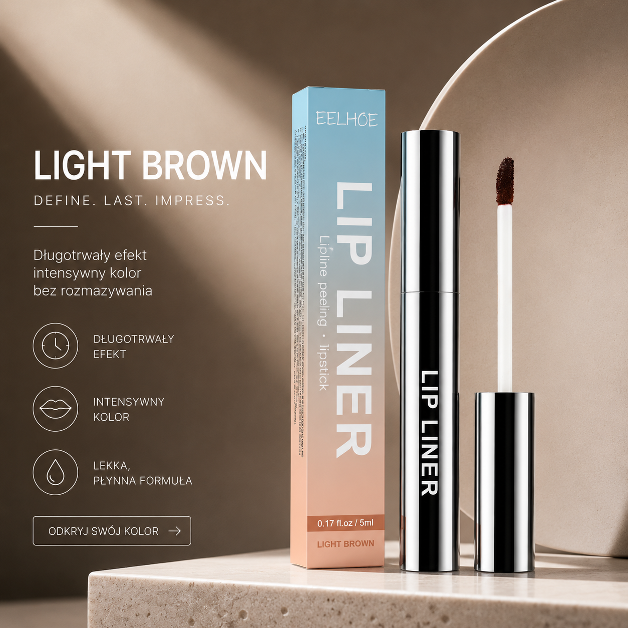 Peel Off Lip Liner – Wodoodporna Płynna Pomadka do Ust 5ml  Long Lasting & Moisturizing