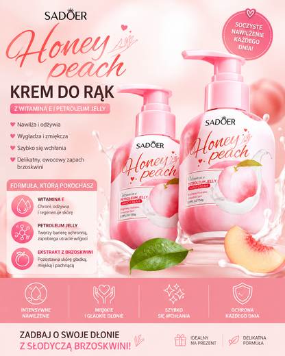 SADOER Peach Hand Cream 150g – Nawilżający Krem do Rąk z Ekstraktem z Brzoskwini