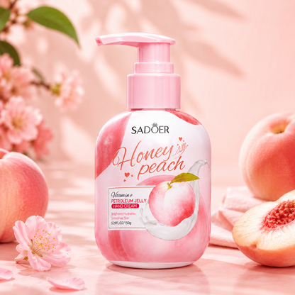SADOER Peach Hand Cream 150g – Nawilżający Krem do Rąk z Ekstraktem z Brzoskwini