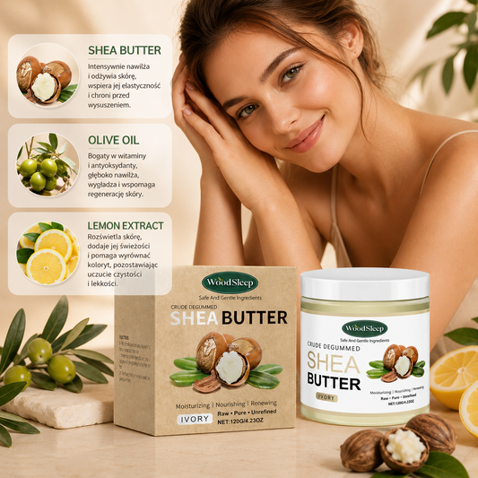 Naturalne Masło Shea Głębokie Nawilżenie Ciała i Twarzy 120g