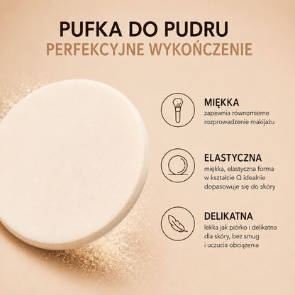 Puder Prasowany 3 Kolory – Matujący Puder Mineralny do Twarzy - Długotrwały Efekt, Konturowanie i Wygładzenie