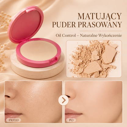 Natural Matte Pressed Powder – Matujący Puder Prasowany Oil Control - Kryjący i Wygładzający