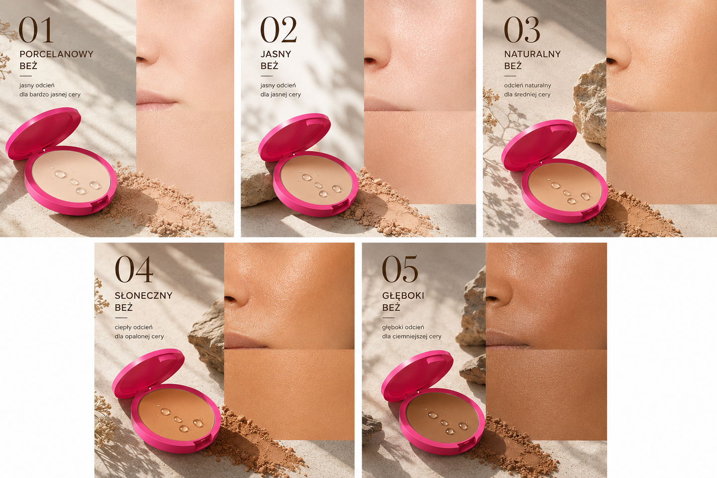 Natural Matte Pressed Powder – Matujący Puder Prasowany Oil Control - Kryjący i Wygładzający