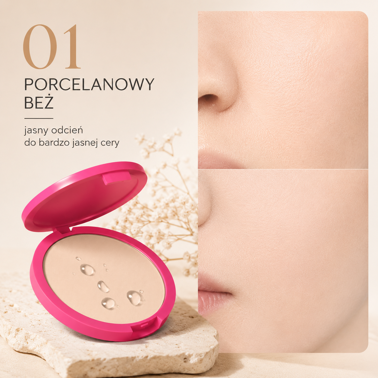 Natural Matte Pressed Powder – Matujący Puder Prasowany Oil Control - Kryjący i Wygładzający
