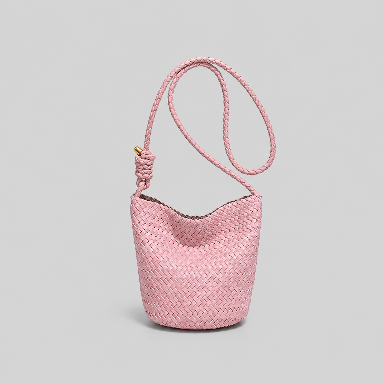 Pleciona Torebka Damska Bucket z Ekoskóry PU – Modna Torebka na Ramię i Crossbody