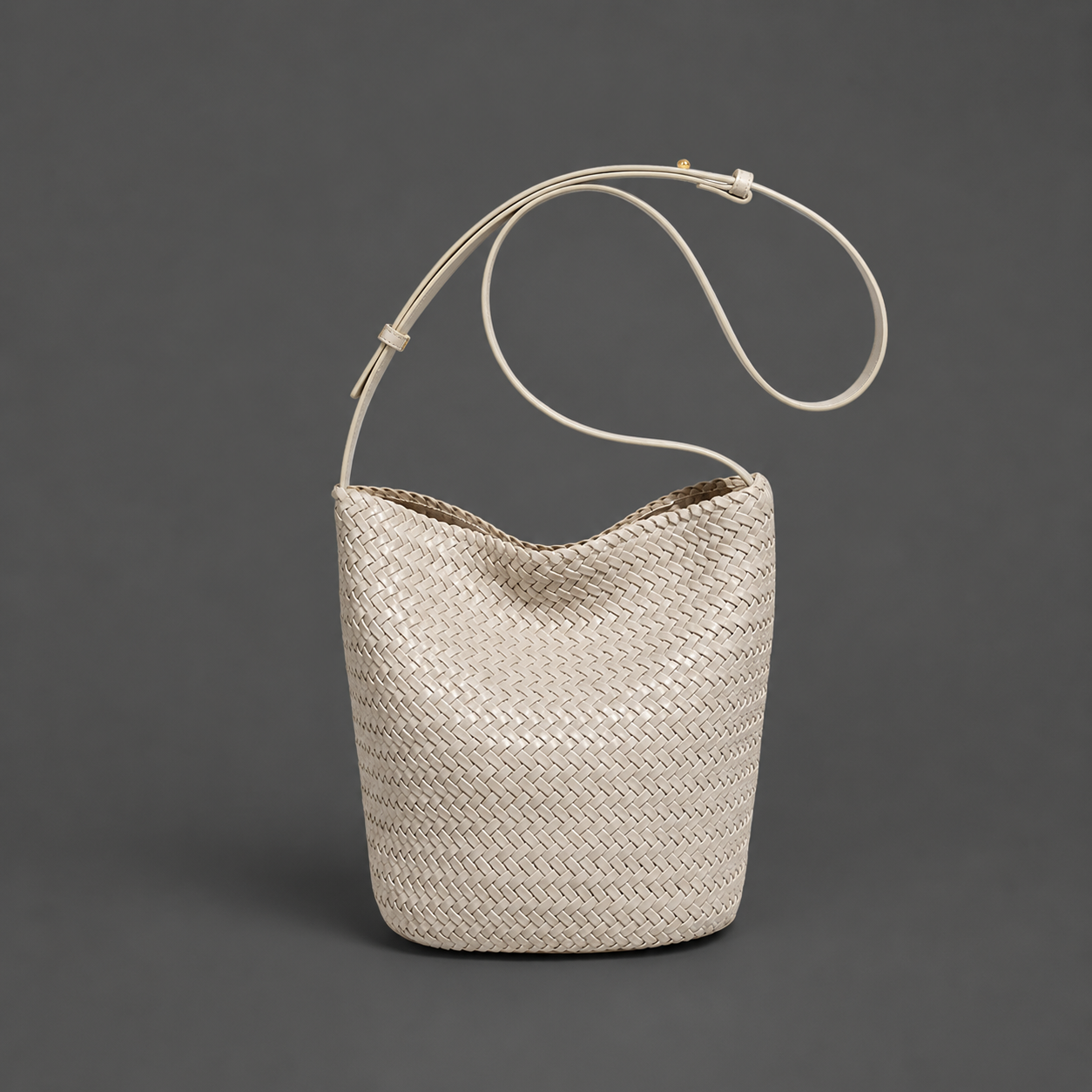 Pleciona Torebka Damska Bucket z Ekoskóry PU – Modna Torebka na Ramię i Crossbody