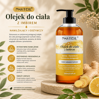 PHATOIL Olejek do Ciała 260 ml – Nawilżający Olejek do Masażu, Ciała i Włosów - 6 Zapachów do Wyboru