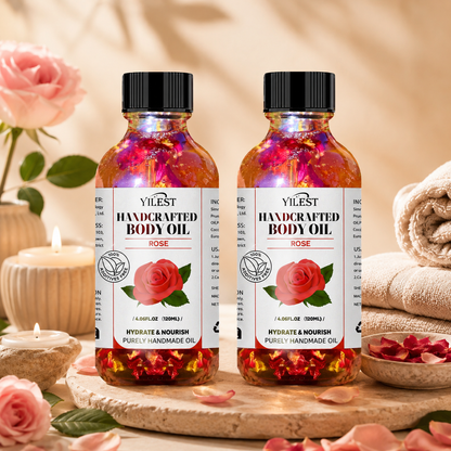 Różany Olejek do Ciała 120 ml – Nawilżający Olejek z Jojobą i Migdałami