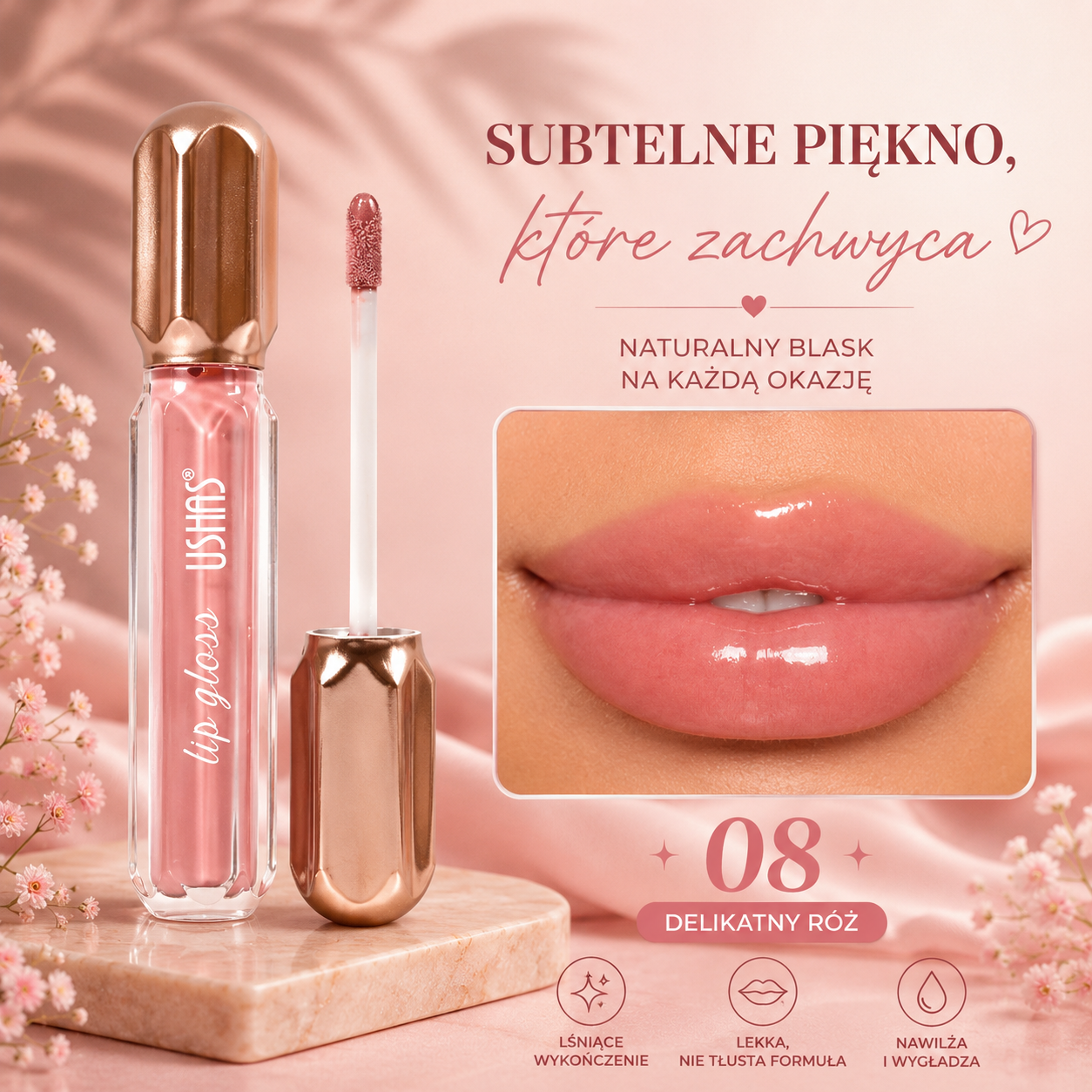 Błyszczyk do Ust Mirror Pearl – Efekt Lustrzanego Połysku i Perłowego Blasku