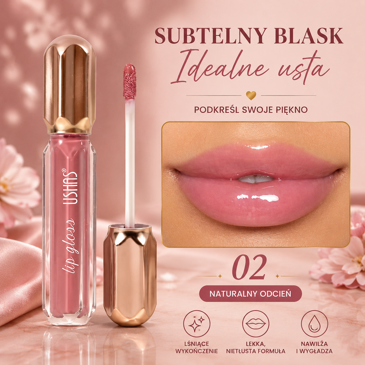 Błyszczyk do Ust Mirror Pearl – Efekt Lustrzanego Połysku i Perłowego Blasku