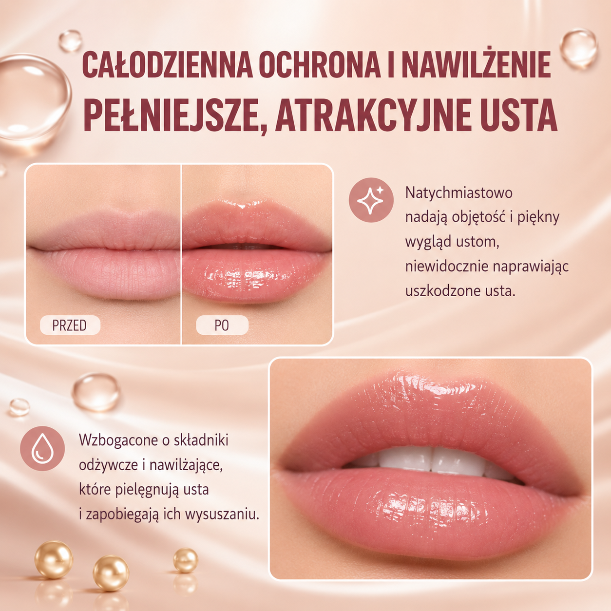 Błyszczyk do Ust Mirror Pearl – Efekt Lustrzanego Połysku i Perłowego Blasku