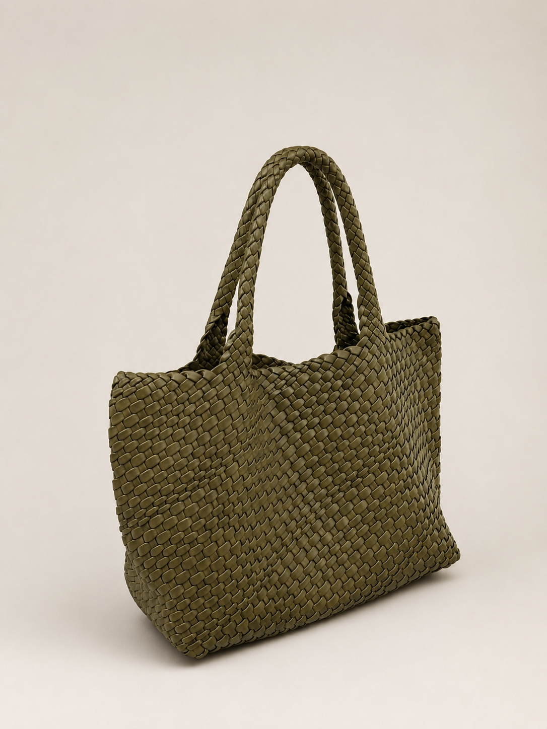 Pleciona Torebka Damska z Ekoskóry PU XXL – Duża Torba Shopper Hobo na Ramię