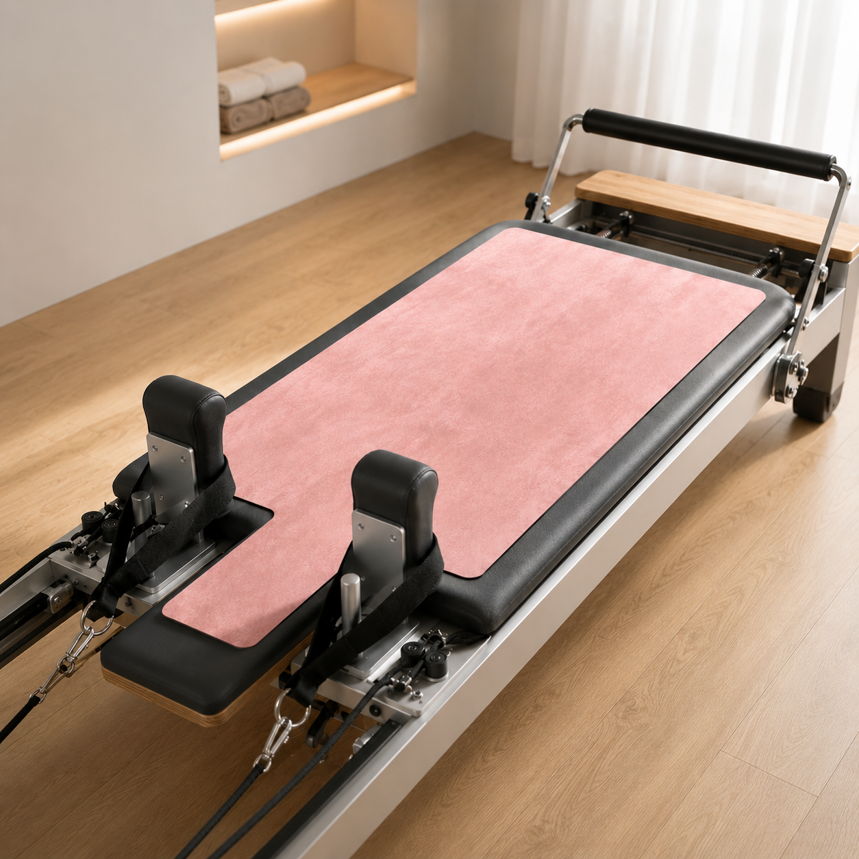 Mata na Reformer Pilates – Antypoślizgowa Mata Ochronna z Sztucznego Zamszu i Silikonu