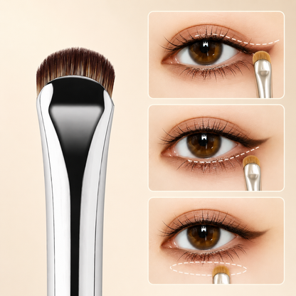 Precyzyjny Pędzel do cieni i kresek 1–2 szt. – Cienki Zakrzywiony Pędzelek do Makijażu Oczu