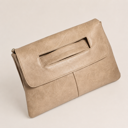 Torebka Kopertówka Damska Vintage PU – Elegancka Duża Kopertówka na Ramię i do Ręki