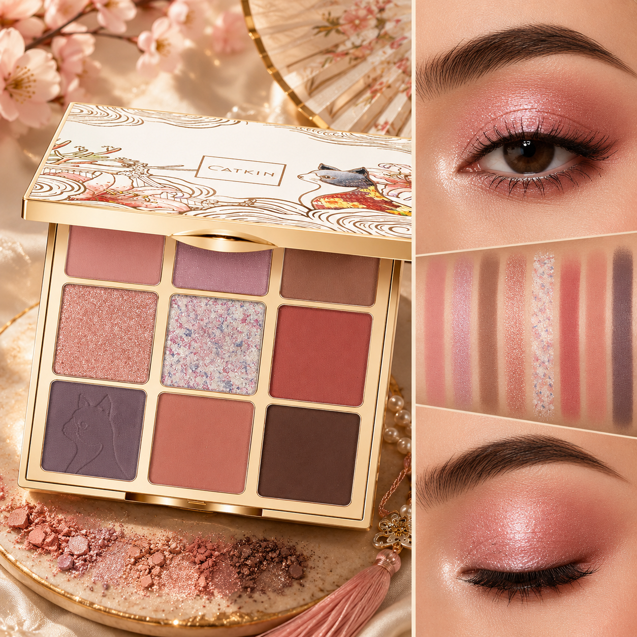 CATKIN – Paleta Cieni do Powiek 9 Kolorów Matte & Shimmer
