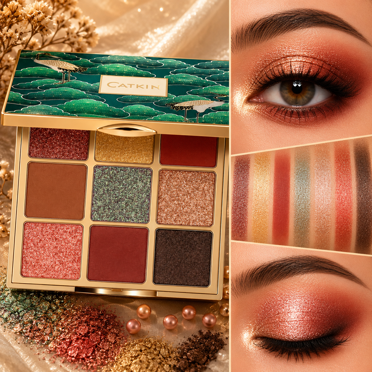 CATKIN – Paleta Cieni do Powiek 9 Kolorów Matte & Shimmer