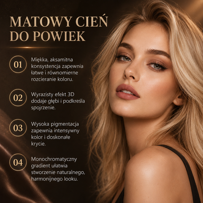 Brązowy Matowy Cień do Powiek Smoky Eye – Trwały Waterproof Eelhope 5g