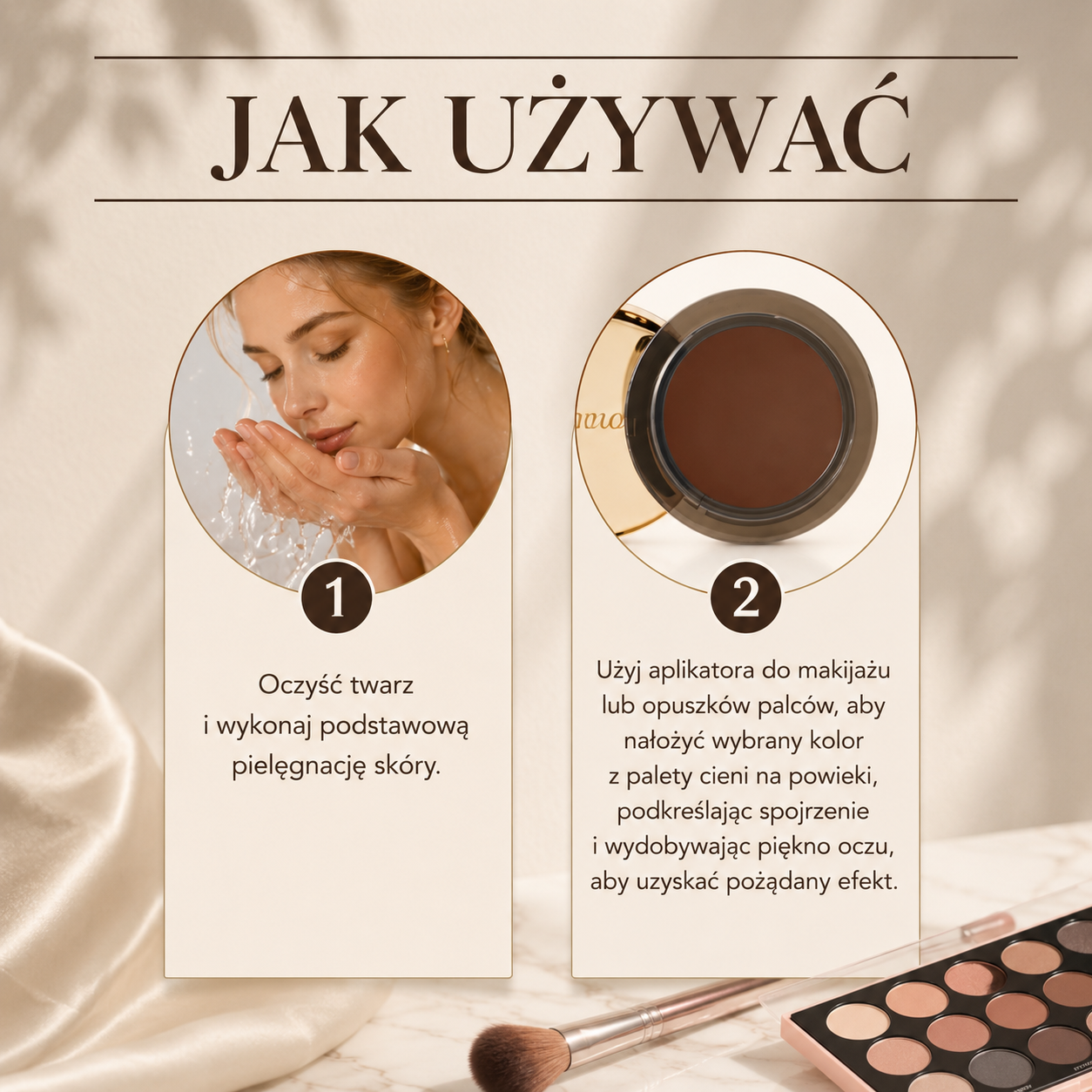 Brązowy Matowy Cień do Powiek Smoky Eye – Trwały Waterproof Eelhope 5g