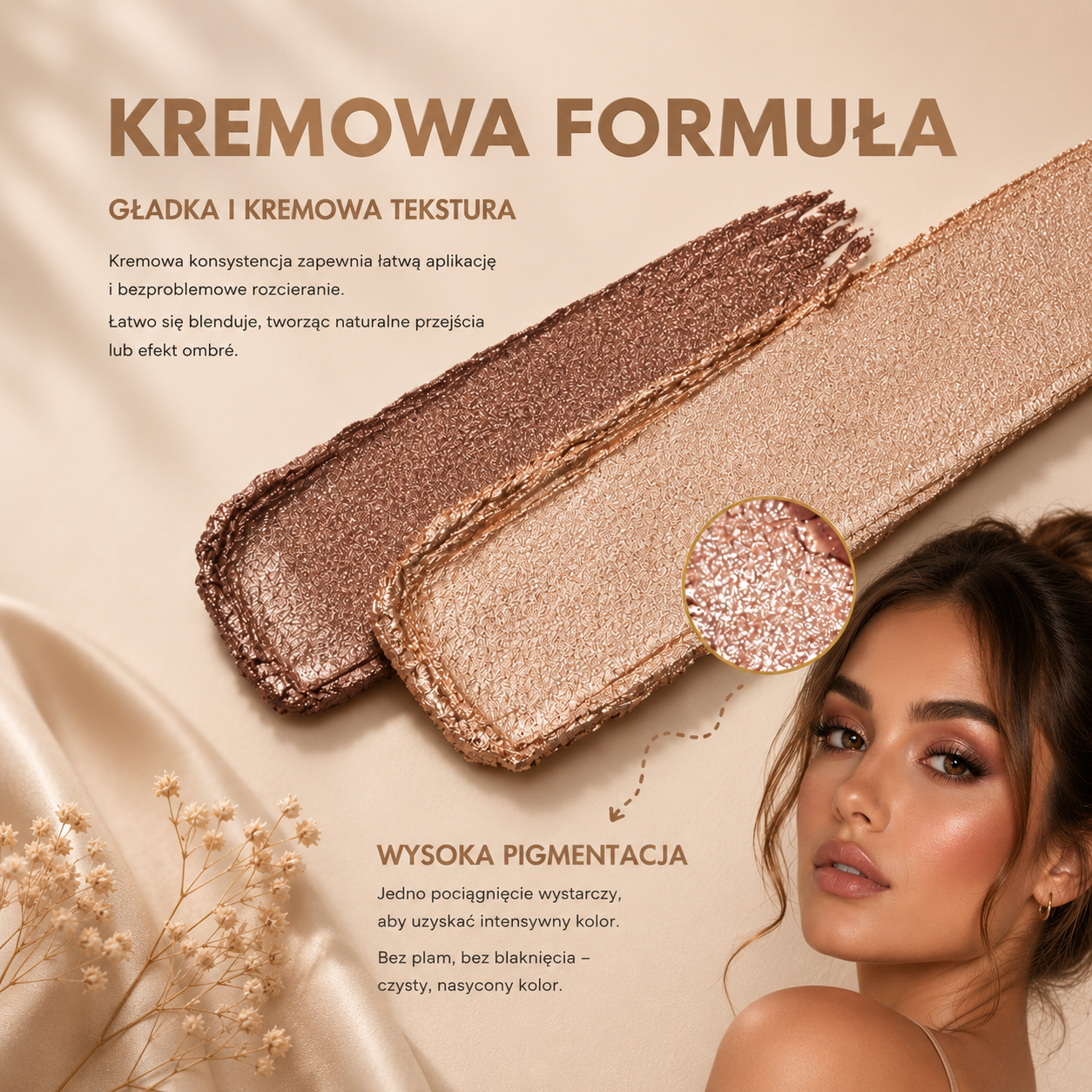 Brokatowy Cień do Powiek w Sztyfcie 2w1 – Shimmer & Metallic Eye Stick