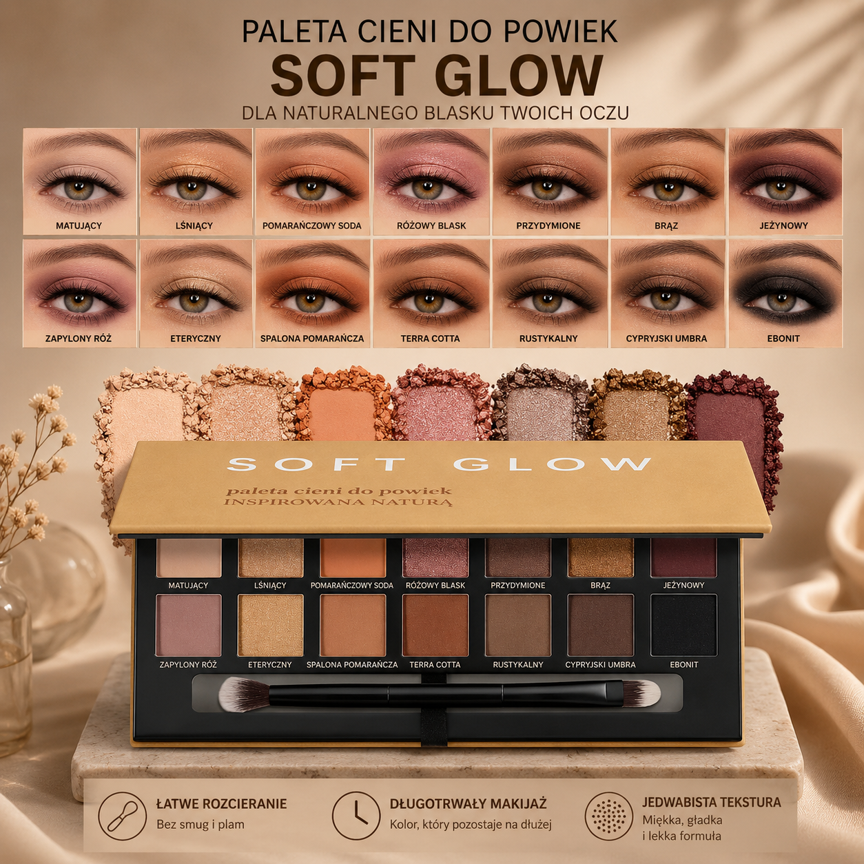 Earth Tone Eyeshadow Palette – Paleta Cieni w Odcieniach Ziemi