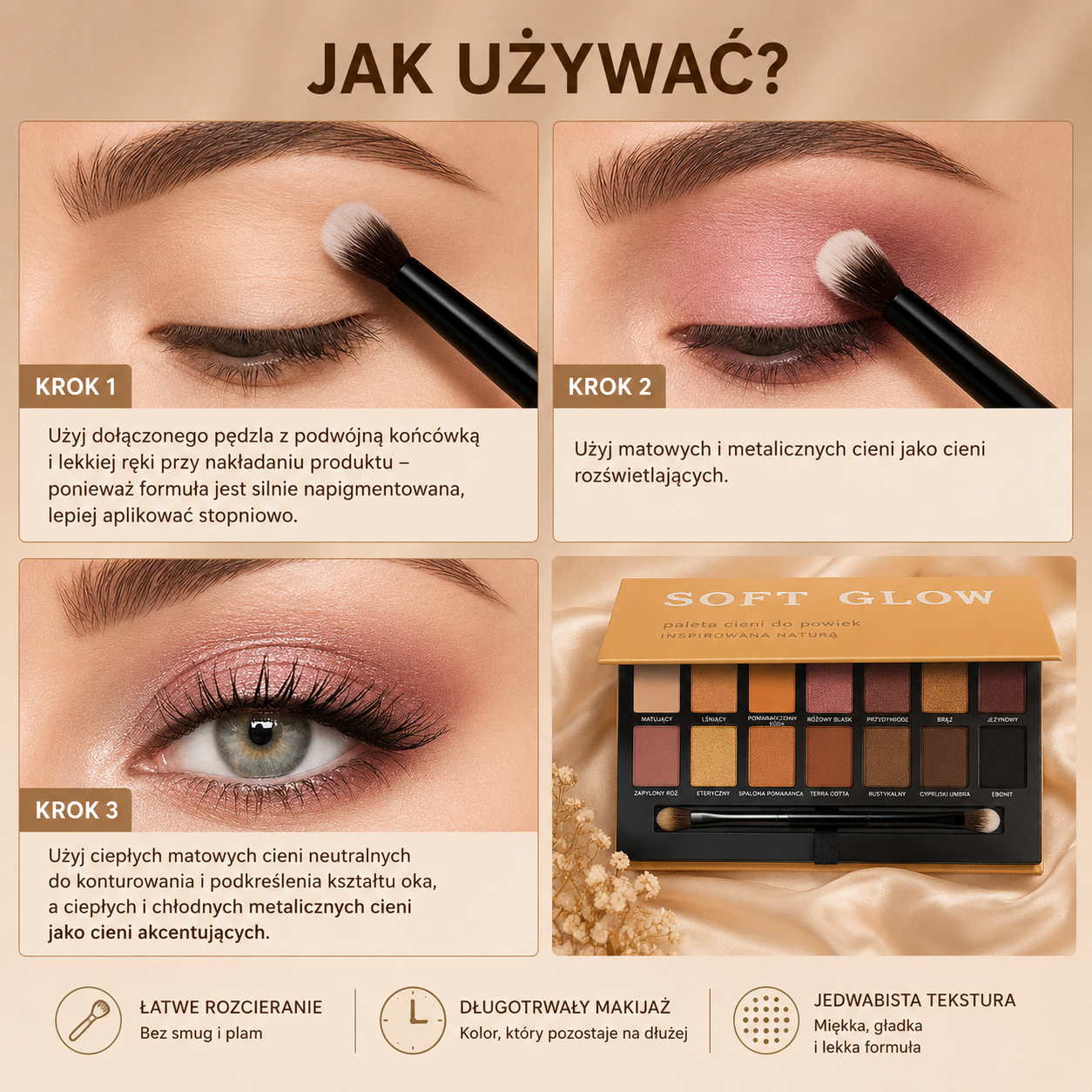 Earth Tone Eyeshadow Palette – Paleta Cieni w Odcieniach Ziemi
