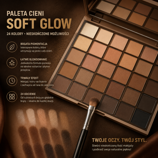 Paleta 25 Cieni do Powiek Nude & Chocolate – Matowe i Błyszczące Odcienie