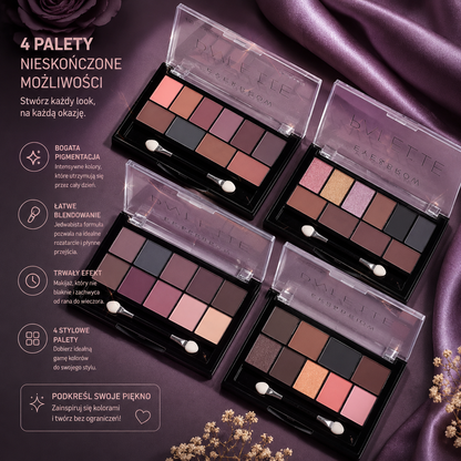 Paleta cieni do powiek w kolorze perłowym i matowym - z drobnym połyskiem