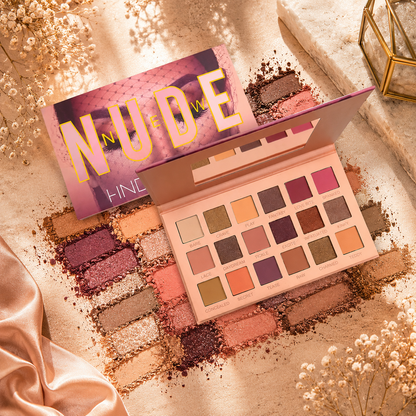 Paleta 18 Cieni do Powiek Flash – Matowe Cienie Nude o Intensywnej Pigmentacji